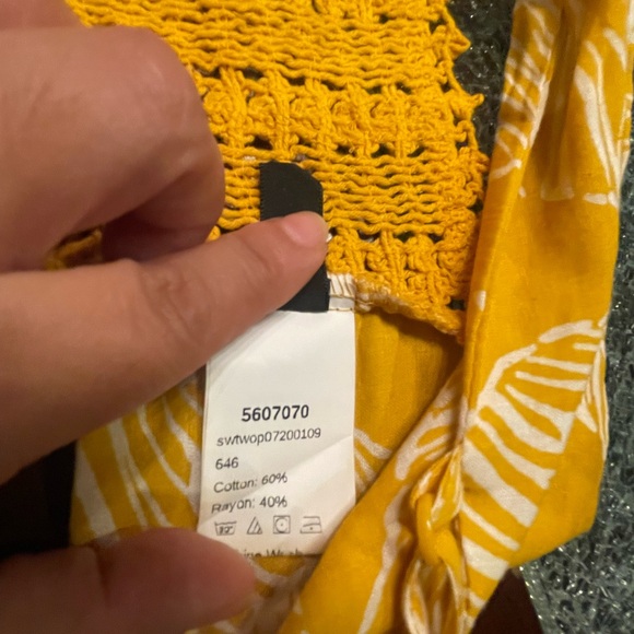 Shein Mustard Crochet Crop Top Bracelet Adjustable Leaf Design 60%Cotton Size XS - Picture 7 of 13